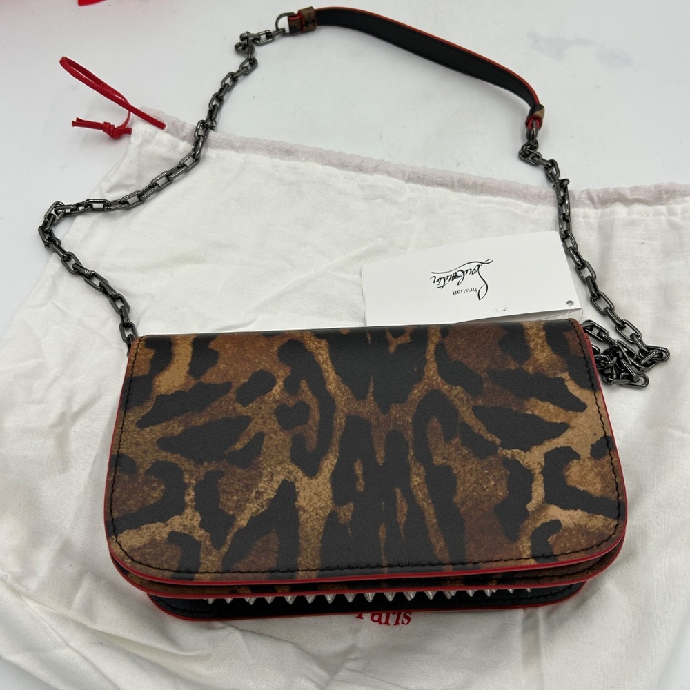 Women’s Christian Louboutin, Paloma Bengali, leather clutch/shoulder bag - Picture 10 of 14